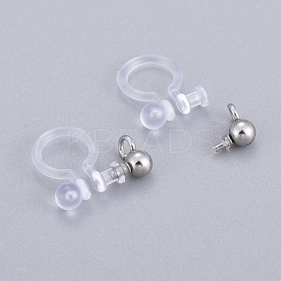 304 Stainless Steel Clip-on Earring Component STAS-L238-081P-1