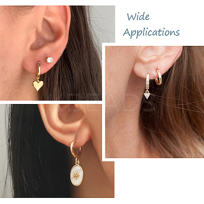 8 Pairs 8 Style Brass Hoop Earrings EJEW-PJ0001-05-1