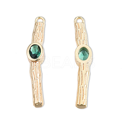 Brass Pave Cubic Zirconia Pendants KK-N232-482A-1