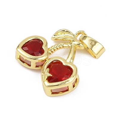 Brass Micro Pave Cubic Zirconia Pendants KK-N254-227G-01-1