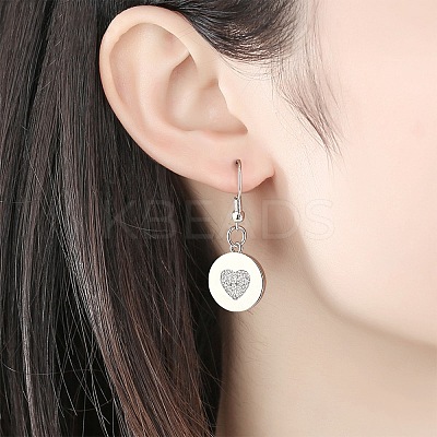 4Pcs 2 Colors Eco-Friendly Brass Micro Pave Cubic Zirconia Pendants ZIRC-BC0001-04-1
