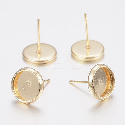 304 Stainless Steel Stud Earring Settings STAS-H436-20D-1
