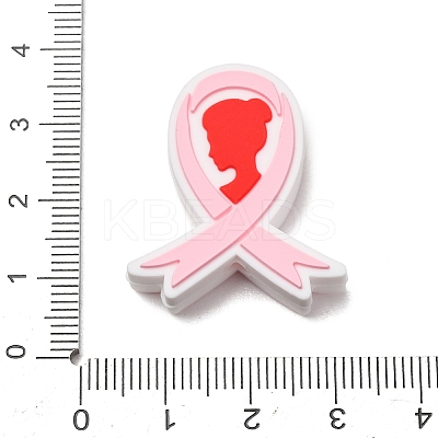 Awareness Ribbon Theme Silicone Beads SL-CBAD2AE-01A-01-1