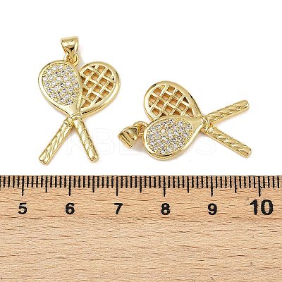 Brass Micro Pave Cubic Zirconia Pendants KK-S526-10G-B-1