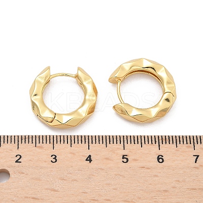 304 Stainless Steel Textured Hoop Earrings for Women EJEW-U060-01A-G-1