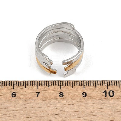 304 Stainless Steel Cuff Rings RJEW-D331-01C-PG-1