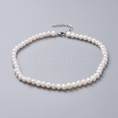 Natural Freshwater Pearl Necklaces NJEW-JN02513-1
