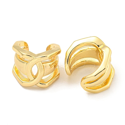 Brass Cuff Earrings for Women EJEW-C104-160G-1