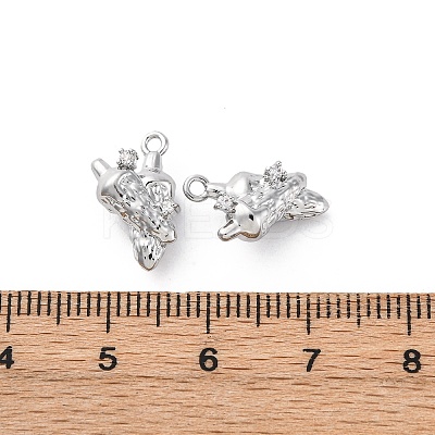 Brass Crystal Rhinestone Pendants KK-E793-08P-1
