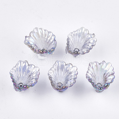 Transparent Acrylic Bead Caps X-TACR-T007-01-1