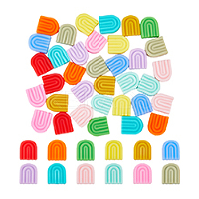 36Pcs 12 Colors Silicone Beads SIL-DC0001-26-1