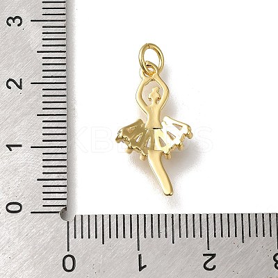 Rack Plating Brass Micro Pave Clear Cubic Zirconia Pendants KK-K373-15G-1