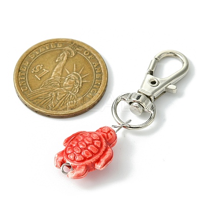 Ocean Themed Tortoise Handmade Porcelain Pendant Decorations HJEW-JM01698-1