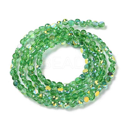 Transparent Electroplate Glass Beads Strands GLAA-Q099-A01-03-1