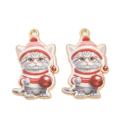 Christmas Alloy Enamel Pendants ENAM-K069-43C-1