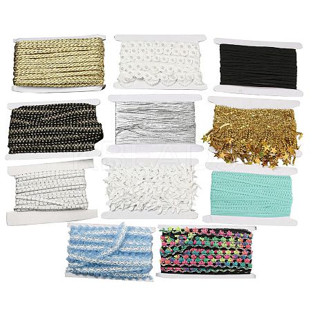 Polyester & Velvet & Paillette Ribbon OCOR-XCP0001-98-1