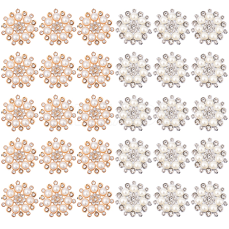 30Pcs 2 Colors Plastic Cabochons FIND-DC0007-64-1