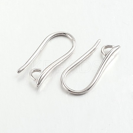 Brass Earring Hooks for Earring Designs KK-M142-02P-NR-1