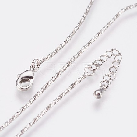 Long-Lasting Plated Brass Chain Necklaces NJEW-K112-12P-NF-1