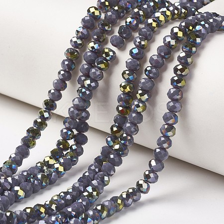 Electroplate Opaque Glass Beads Strands LS-EGLA-A034-P4mm-S14-1