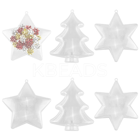 6Pcs 3 Styles Blank Plastic Big Pendants KY-GF0001-65A-1