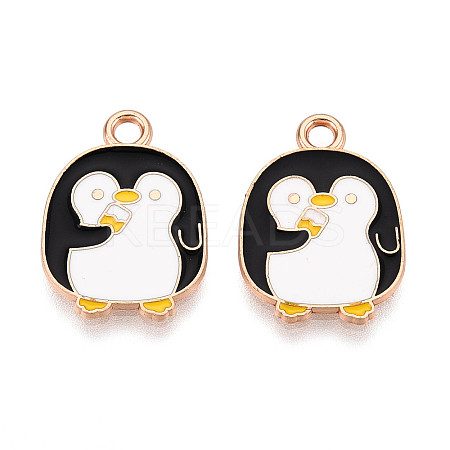 Alloy and Enamel Pendants ENAM-T021-43A-G-1