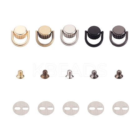 10 Sets 5 Colors Zinc Alloy Bag Lifting Ring FIND-GN0001-08-1