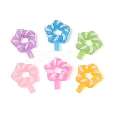 Luminous & Frosted Transparent Resin Cabochons RESI-T026-10M-1