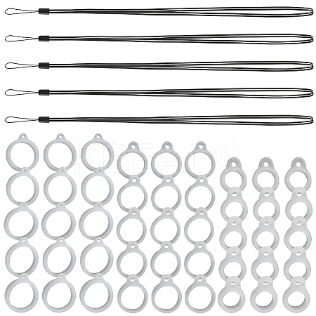 5Pcs Rubber Lanyard Straps DIY-GF0008-20-1