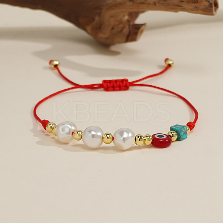 Adjustable Nylon Cord Braided Bead Beacelets LS-OH2214-1