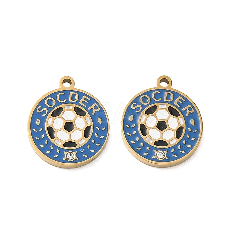 304 Stainless Steel Enamel Pendants SA-CBA49D2-03G-1