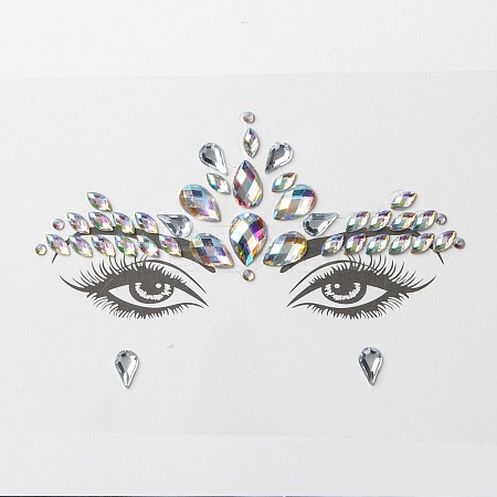 Acrylic Face Gems Stickers LS-MRMJ-F014-02-1