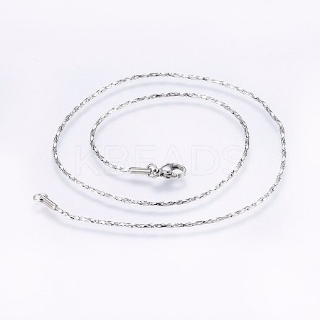 Non-Tarnish 304 Stainless Steel Boston Link Chain Necklaces LS-NJEW-F221-10P-B-1