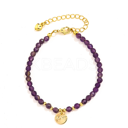 Natural Gemstone Beads Stretch Bracelets PN0499-1-1