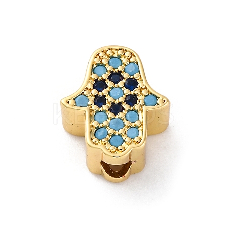Brass Cubic Zirconia Beads KK-S510-43G-01-1