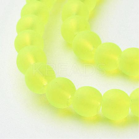 Baking Paint Transparent Glass Bead Strands X-GLAA-S031-4mm-30-1