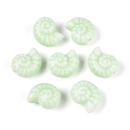 Glazed Porcelain Beads PORC-I028-02B-01-1