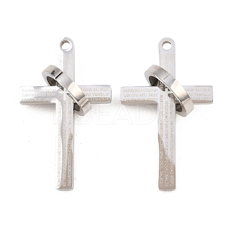 201 Stainless Steel Pendants STAS-P437-13P-1