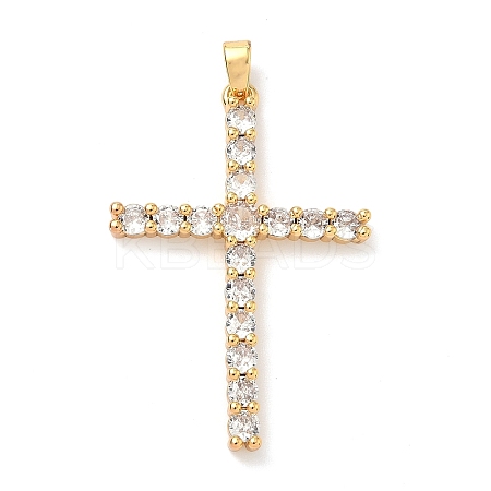 Brass Micro Pave Cubic Zirconia Pendants KK-A281-26B-G-1