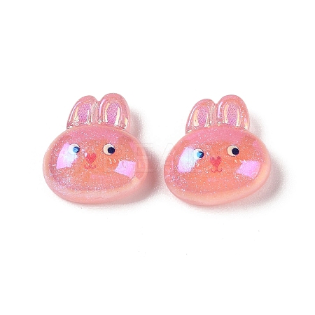 Glitter Plated Animal Resin Cabochons RESI-H163-10C-1