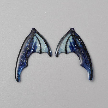 Translucent Resin Glitter Powder Pendants X1-RESI-TAC0018-18D-1