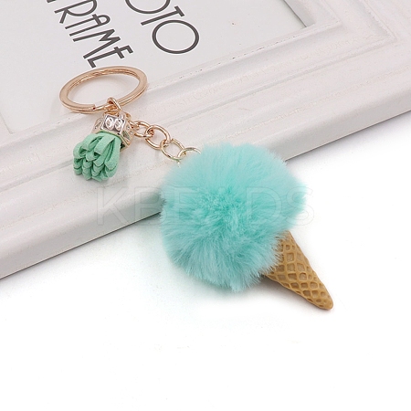 Ice cream Furry Pom-Pom Keychain PW-WG50086-02-1