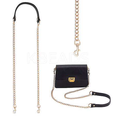 Zinc Alloy Curb Chain Crossbody Bag Straps DIY-WH0430-124B-1