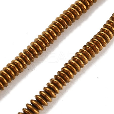 Electroplated Synthetic Non-magnetic Hematite Beads Strands G-P545-A01-01H-1