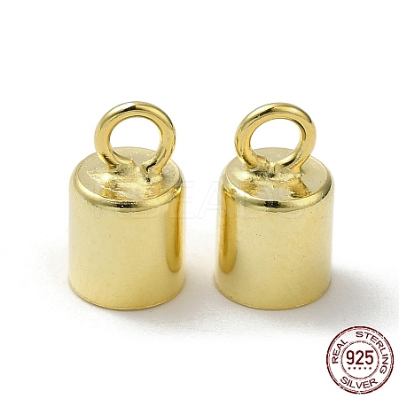 925 Sterling Silver Cord Ends STER-P055-02D-G-1