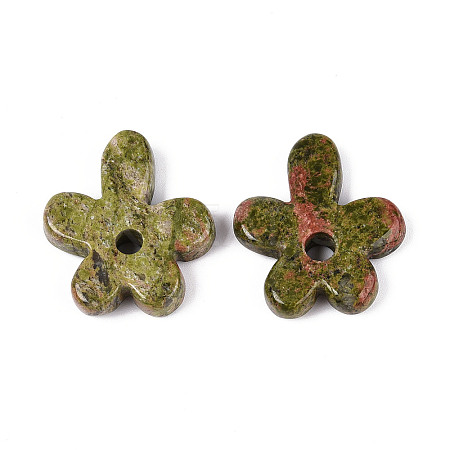 Natural Unakite Pendants G-T142-44I-1
