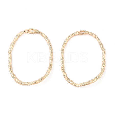 Brass Open Back Bezel Pendants KK-N256-01D-G-1