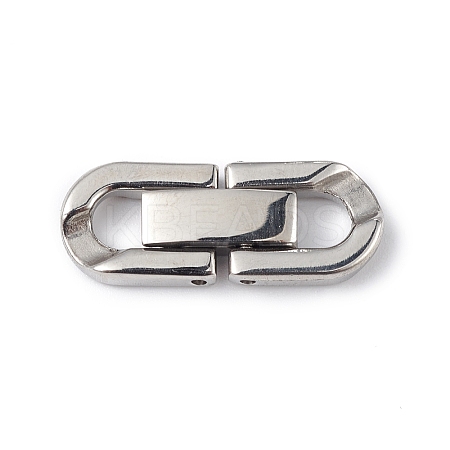 Non-Tarnish 304 Stainless Steel Fold Over Clasps STAS-G307-11C-P-1