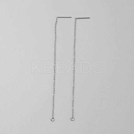 304 Stainless Steel Stud Earring Findings STAS-WH0001-18D-P-1