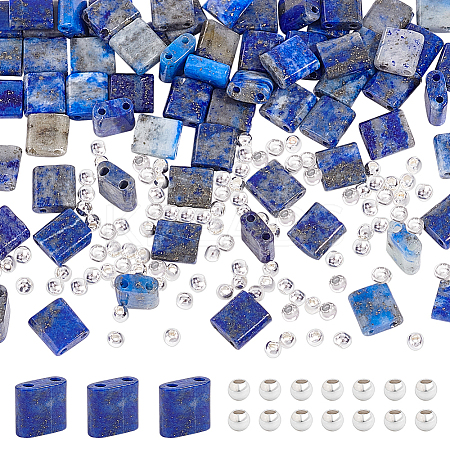 1 Strand Square Natural Lapis Lazuli Beads Strands G-NB0005-59-1